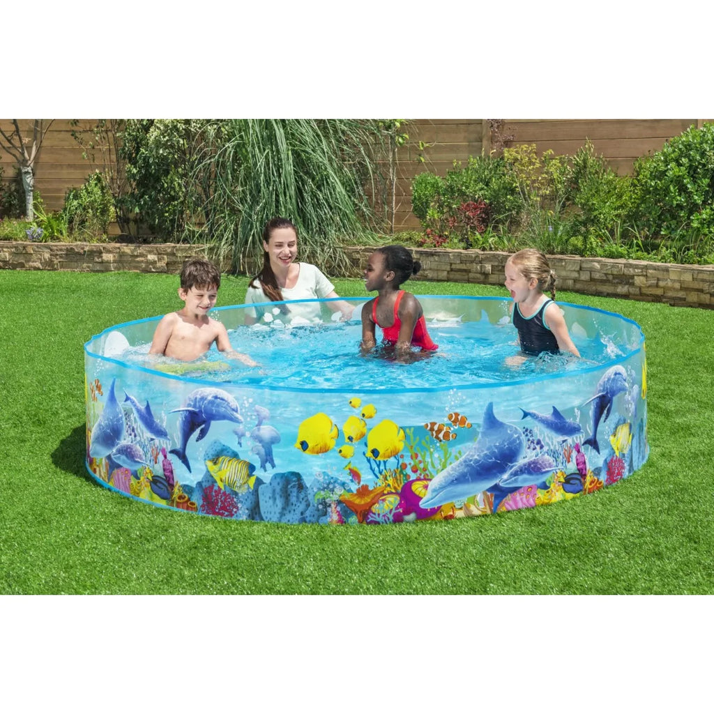 8' x 8' Colorful Round Kiddie Pool, portable pool