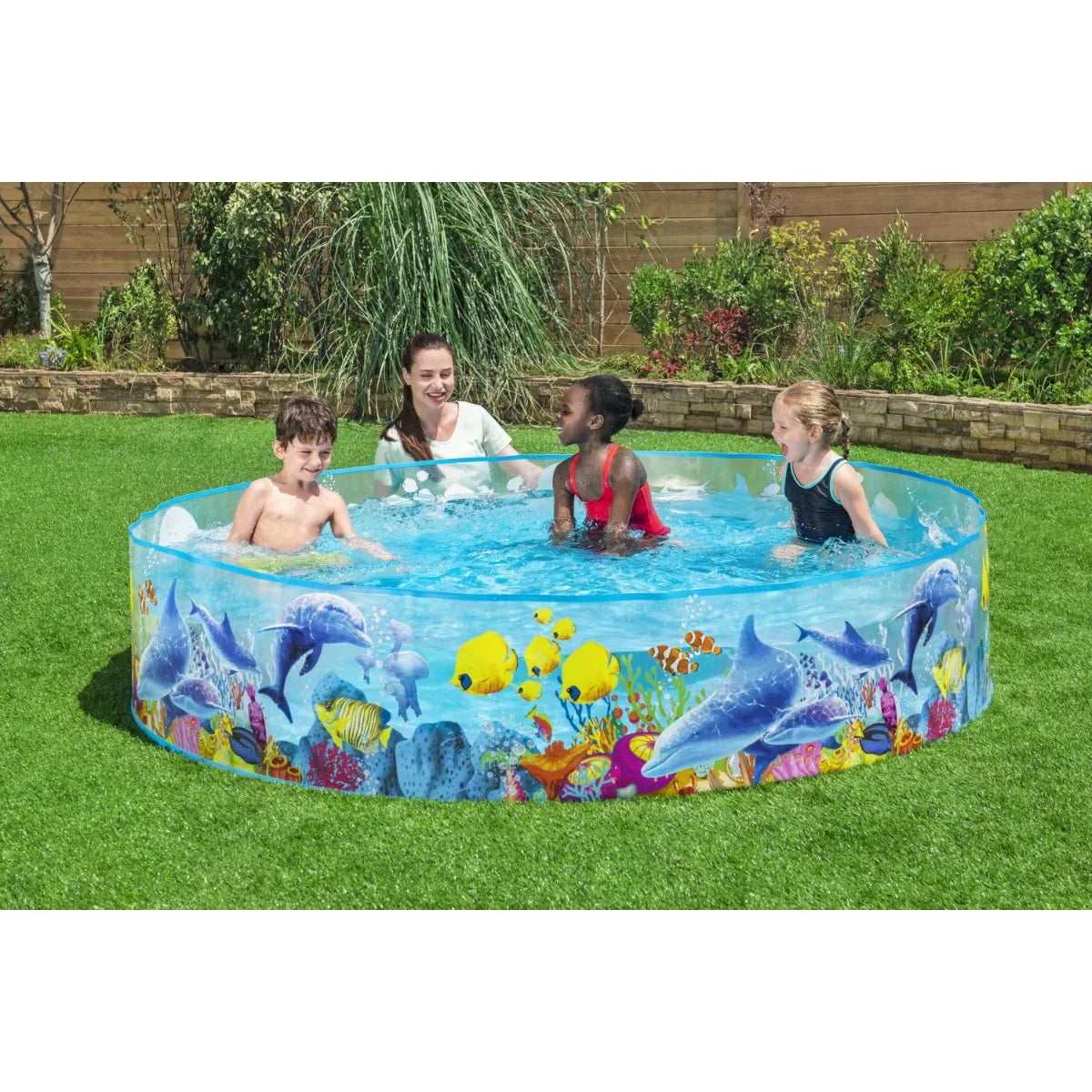 8' x 8' Colorful Round Kiddie Pool, portable pool