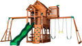Skyfort II Cedar Wood Swing Set with Wave Slide