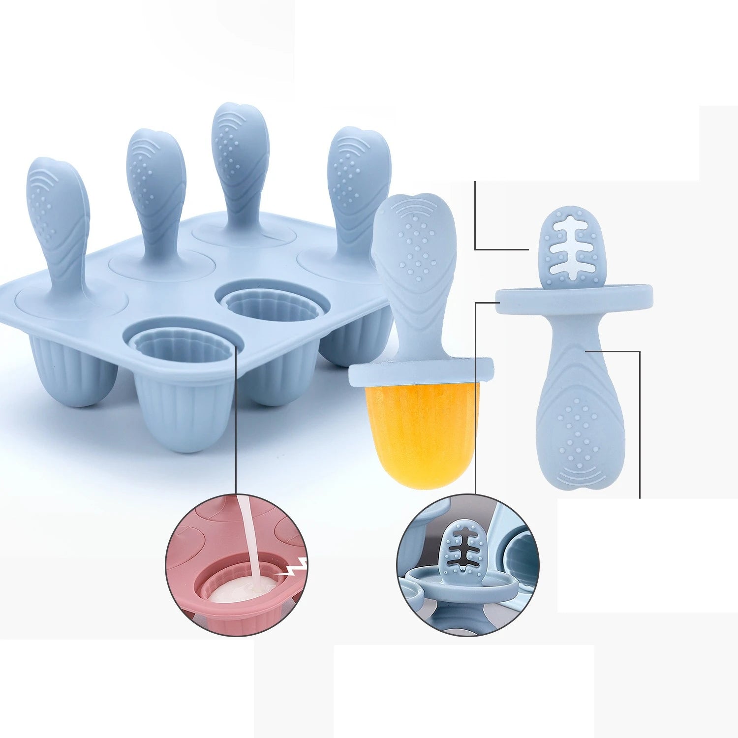 Baby Teething Ice Cream Stick Molds