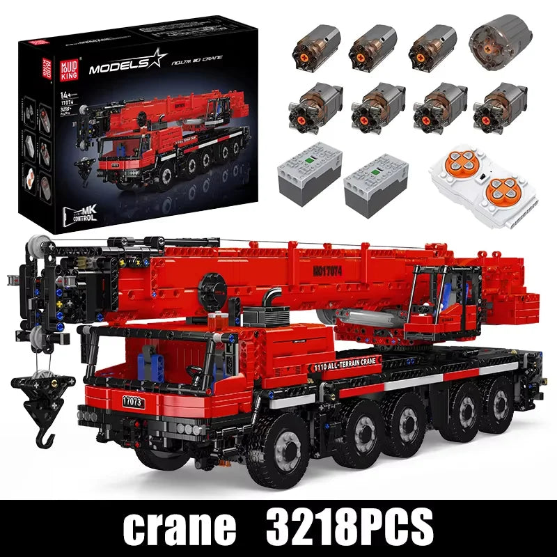 Mould King Crane Building Block Engineering Truck Brick Set for Kids