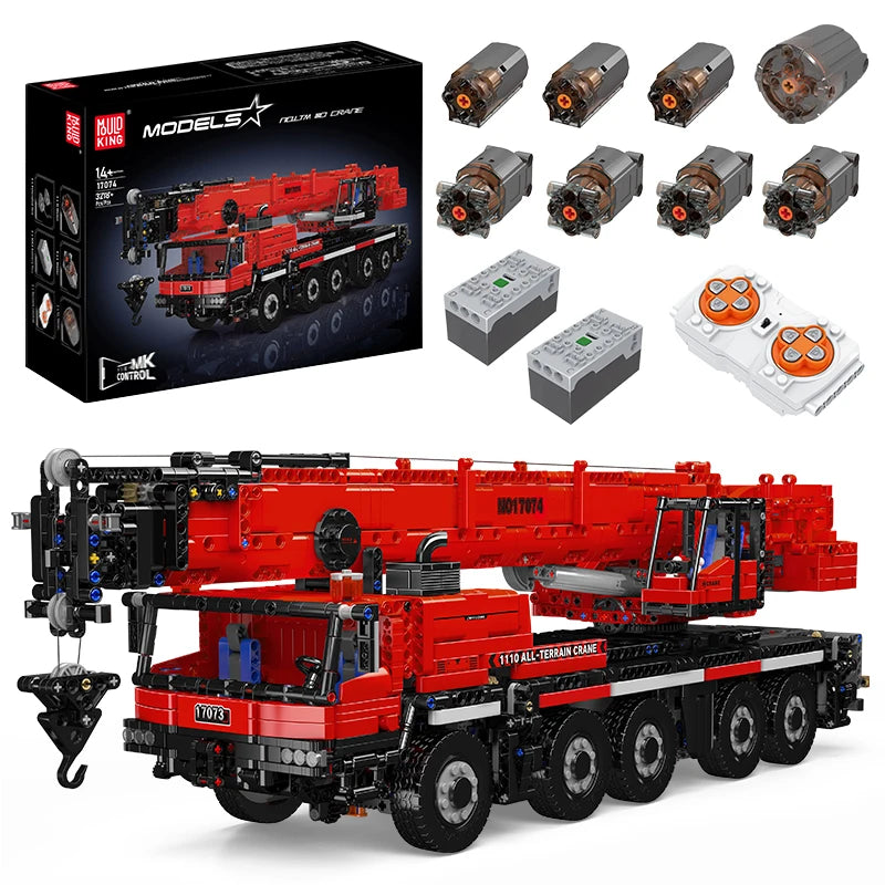 Mould King Crane Building Block Engineering Truck Brick Set for Kids